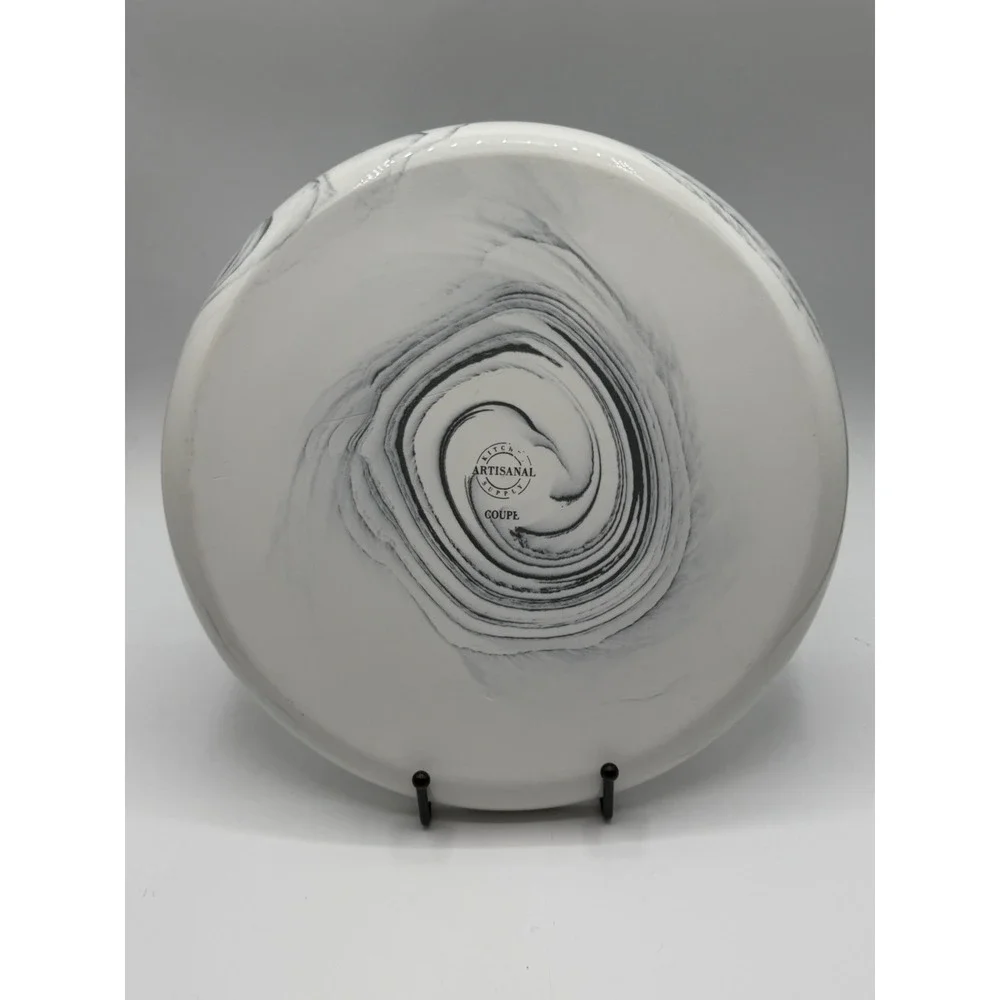 Artisanal Kitchen Supply Marble Black‎ Coupe Dinner Plate 10.75